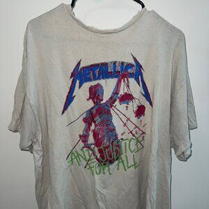Vintage Metallica Tan "And Justice For All" Shirt